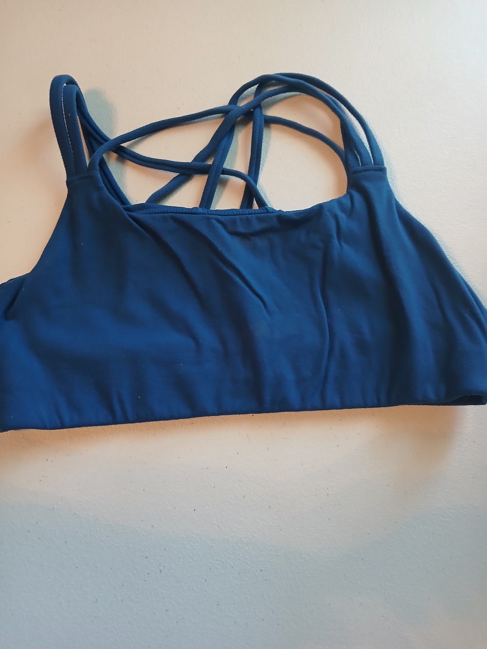 Athleta Teal Blue Strappy Sports Bra Size Medium